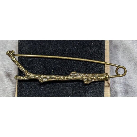 Vintage Cottagecore Tree Branch Brooch Gold Tone - Picture 3 of 4